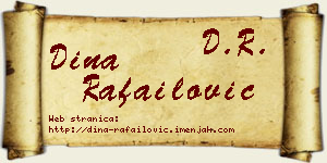Dina Rafailović vizit kartica